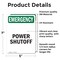 Signmission Power Shutoff, 5 in W x Rectangle, Vinyl Decal OS-2PACK-EM-D-57-V-10463 - alternate 2